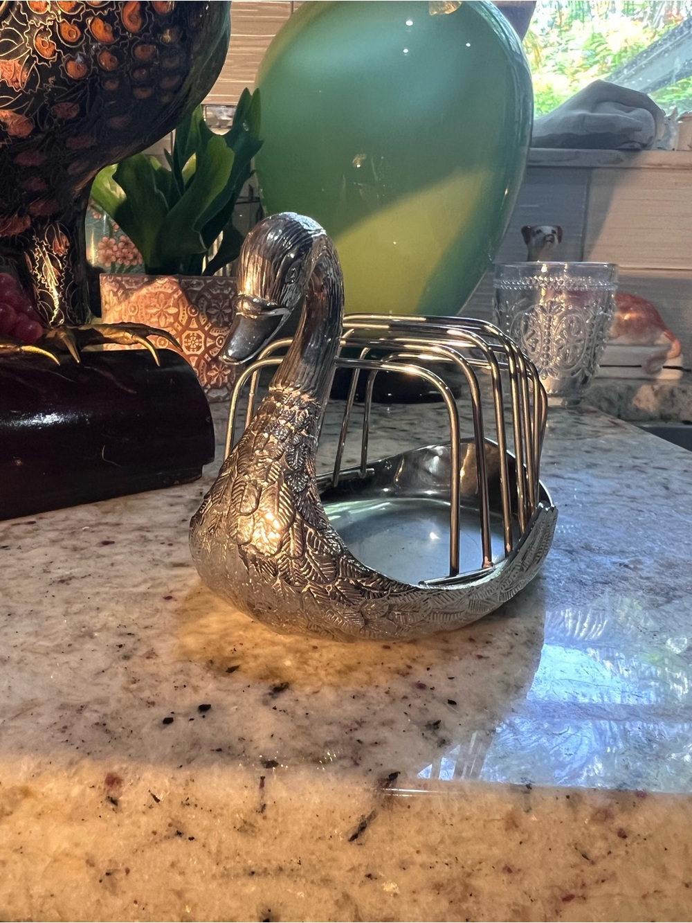 Antique Silver Swan Toast Rack in Excellent Condition - Picture 2 of 12